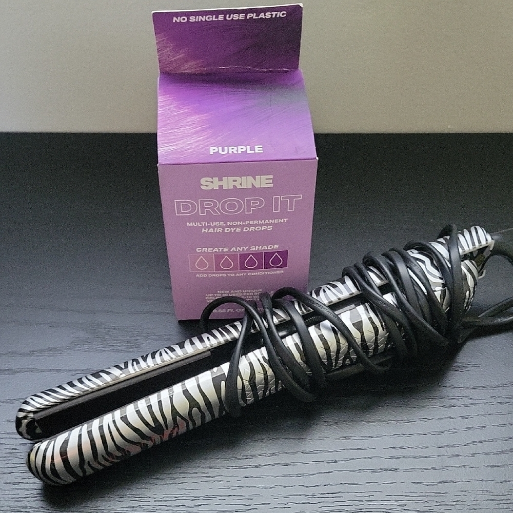 Shrine Zebra Print Hair Straightener